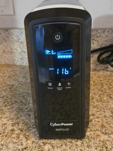 CyberPower CP850PFCLCD PFC Sinewave UPS 850VA Tower 120 Volt Battery Included 