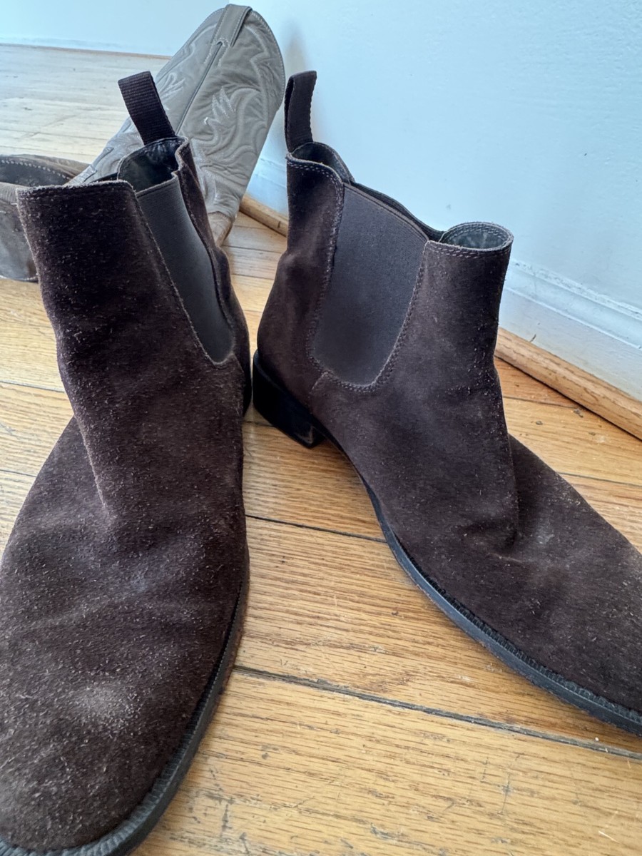 Banana Republic black leather Chelsea ankle boots pull on classic 10.5 BANANA REPUBLIC Ankle Chelsea Boots Men main image 2