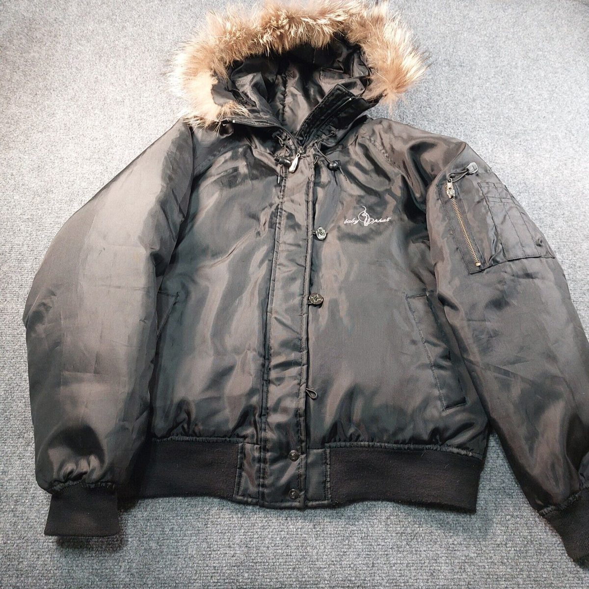 【激レア】 baby phat ダウンジャケット　ブラック　ファー付 080d73a446065b4df722a27dde2244