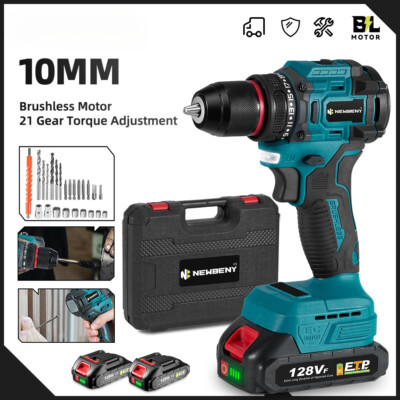 10mm 21+2 Drehmoment Bürstenlosen Bohrmaschine Akkuschrauber 18V-21V Batterie