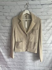 Majestic Filatures Wool Suede Sheepskin Lightweight Jacket Size Small Pockets
