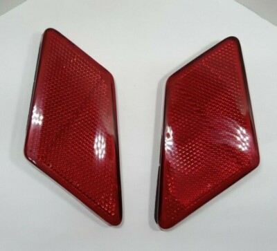 RED SIDEMARKER REFLECTOR LENS SET W/ SEALS PAIR VOLKSWAGEN T1 BUG BEETLE 70-72