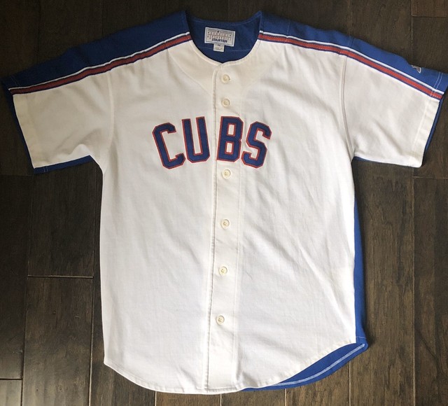 Vintage Starter Chicago Cubs Button Up Jersey Sz Medium 90s MLB eBay