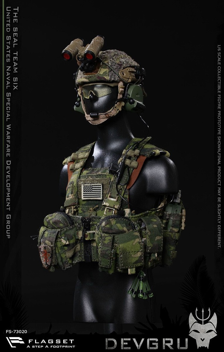 1:6 Flagset DEVGRU Jungle Dagger Multicam Tropic Camo Plate 1:6 Flagset DEVGRU Jungle Dagger Multicam Tropic Camo Plate