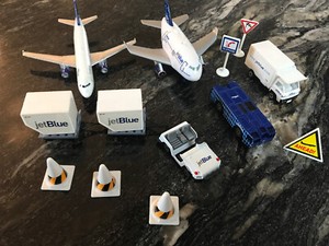 Jetblue airlines airport vehicles die cast and more - Jeep airplane baggage sign