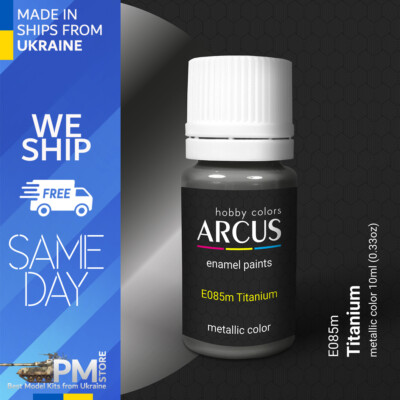 Arcus 085 Enamel paint Metallic color Titanium saturated color 10ml