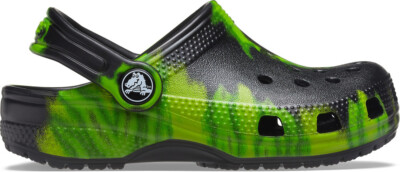 Crocs Kids  Classic Tie-Dye Graphic Clog 205441-0GU schwarz-grün Gr.23-39