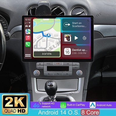 2K 4+64GB Android 14 Carplay Autoradio GPS Navi RDS Für Ford S-Max MK1 2006-2014