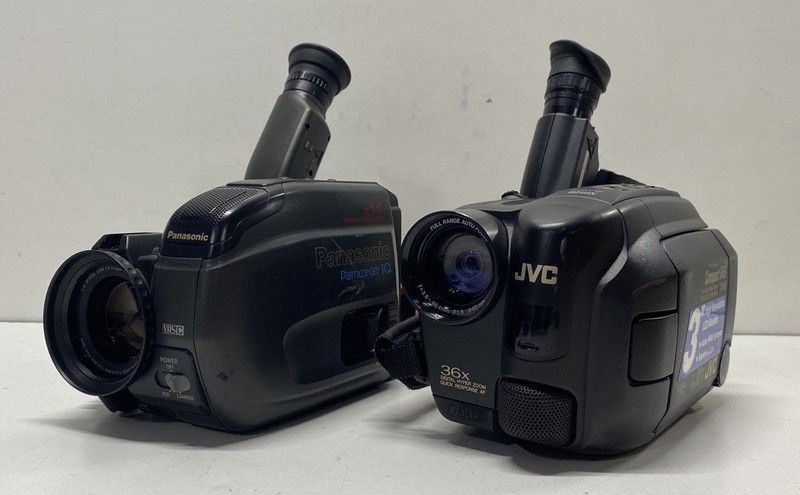JVC & Panasonic VHS-C Camcorder Set of 2