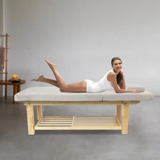Massage Bed Treatment Bed Spa Facial Physical Massage Table Rectangular w/Pillow