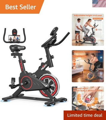 Exercise Bike Stationary for Home Indoor,Cycling Bike with Silent Belt Drive ...