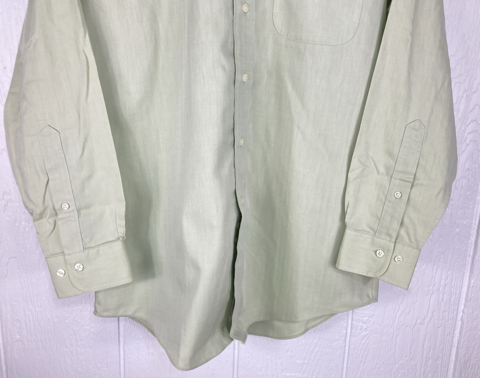 Brooks Brothers 346 Button Down Dress Shirt Non Iron Size 15 1/2 Off Green Color thumbnail 6
