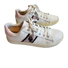 Polo Ralph Lauren Logo Leather Sneakers Boys 7/Womens 8