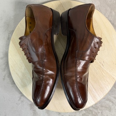 Mercanti Fiorentini Mens 5559 Brown Leather Apron Toe Derby  display picture 3