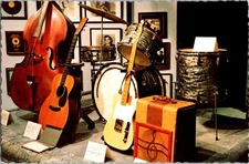 The Sun Days Johnny Cash & More Instruments Continental Chrome Postcard