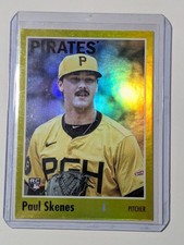 2024 Topps Archives PAUL SKENES RC Rare Gold Holo Foil Color Match #200 Pirates