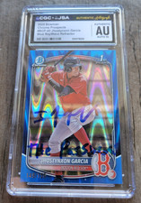 Jhostynxon Garcia Signed 2025 Bowman Baseball Card #BCP43 CGC JSA Red Sox /150