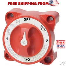 Blue Sea 9001e Battery Switch 4 Position Marine Boat RV Selector Switch Red
