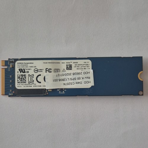 KIOXIA SSD interne NVMe 256 Go M.2 modèle KBG40ZNV256G RoHS 1