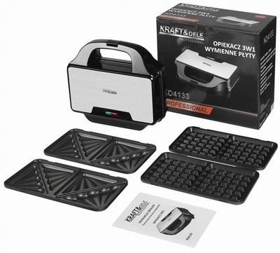 Multifunktions Sandwichmaker 1500 W KD4133 mit wechselbaren Platten Antihaft