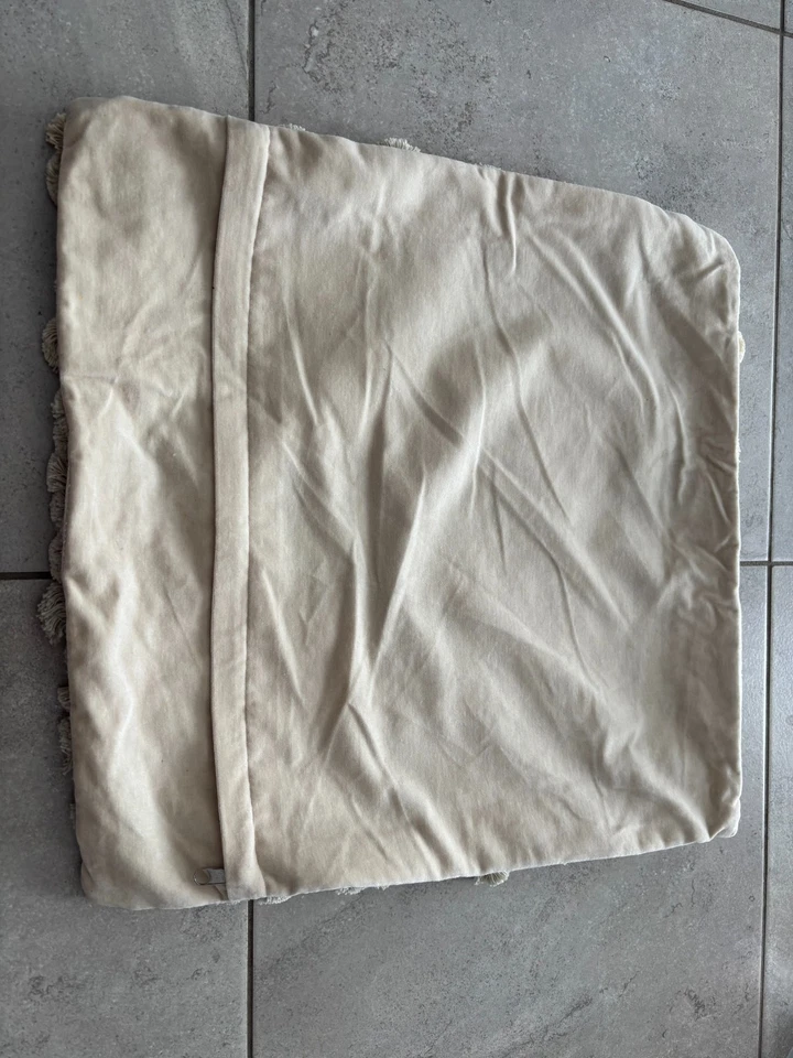 NEW Handmade Wool Needlepoint Throw Pillow Cover Hydrangea Botanical Flower 18" - Image 4 of 4