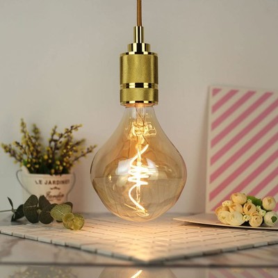 4W G125 Amber Light Bulb E26 Equivalent 40W, Warm White 2300K G125 LED Decora...