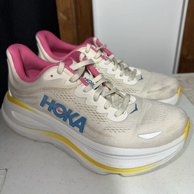 Hoka One One Bondi 9 Running Shoes Women s Size 8 B Alabaster Birch 