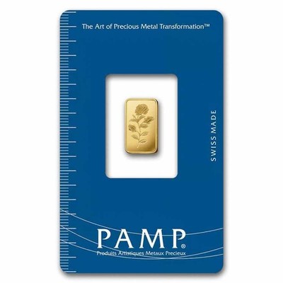1 gram Gold Bar - PAMP Suisse Rosa (In Assay) | eBay