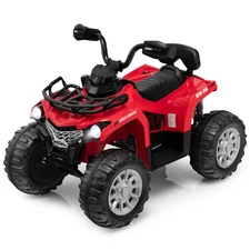 12V Kids Ride On ATV Electric 4-Wheeler Quad 2 Speeds w/ Mp3 & Headlights Red