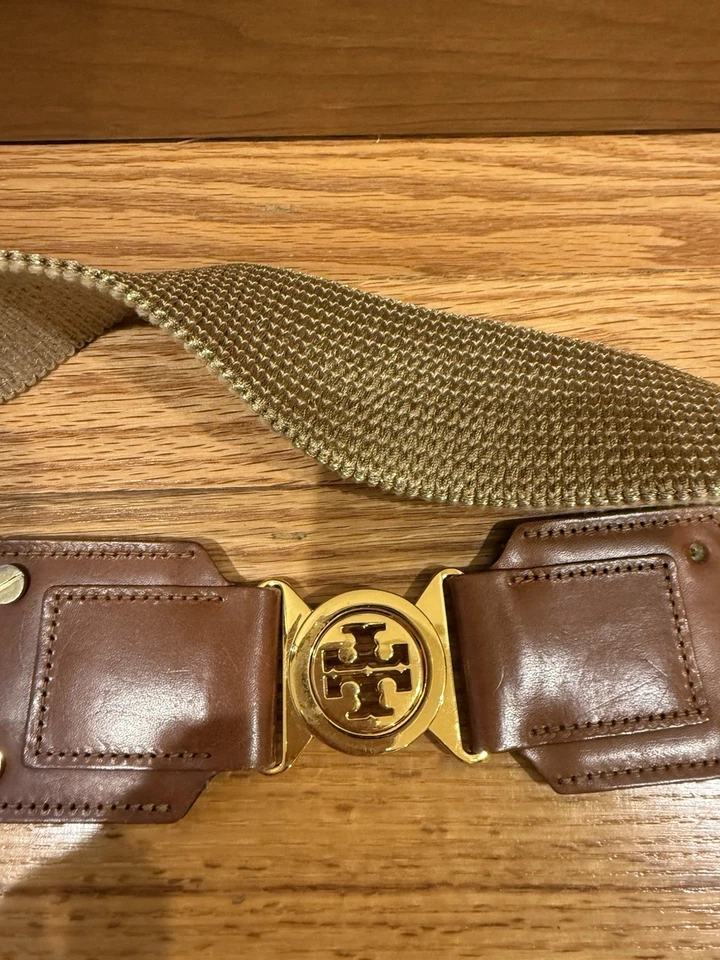 Cinturón grande de lona Tory Burch para mujer Foto 3 de 4