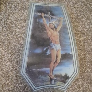 OK Lighting Lot of 6 Christian Holy Cards/Prints Jesus Crucifixion Hanging Hole