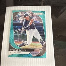 Panini 2020 Prizm Baseball Tyrone Taylor #69 Teal Wave Prizm RC Brewers