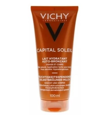 Vichy Capital  Soleil Self-Tanning Moisturizing Milk 100ml Face Body NEW