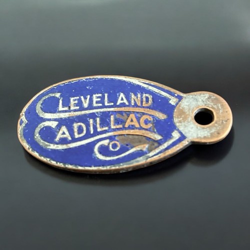 Key Fob Tag Cleveland Cadillac Cloisonne If Found  Return Canton OH No. 208
