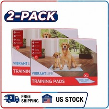 2 Pack Vibrant Life XL Dog Puppy Pee Training Pads 26x30 Leak Proof 75 Count