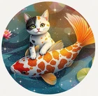 Hayleybug 1 oz Koi Voyager Kitty silver Round w/ COA POP 15