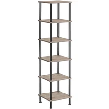 6-Tier Corner Shelf, Corner Square Rack Display Shelf, Tall Storage Rack Plan...