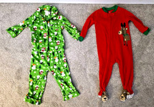 2 Pair of Toddler Christmas Pajamas Size 2T/2 Red pajamas are Carters