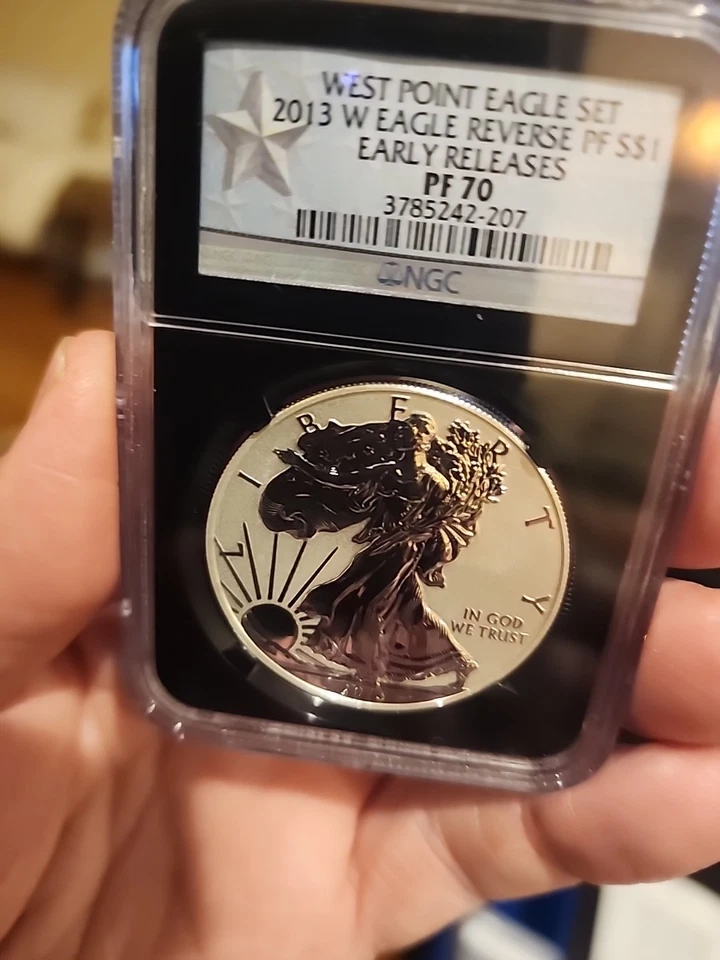 2013-W Reverse Proof SILVER EAGLE NGC PR PF70 & Enhanced SP70 Early Release SET - Image 4 of 4