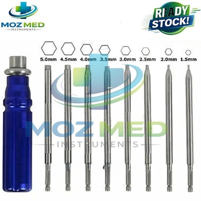 Orthopedic Bone Screwdriver Set With Quick Coupling Handle Surgical Instruments