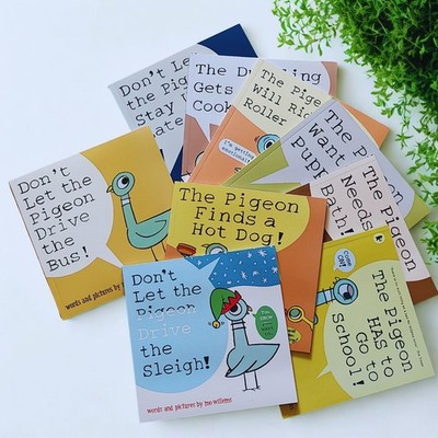 9PCS Pigeon Books Set - Don t Let The Pigeon Drive The Bus Series, Family Readin