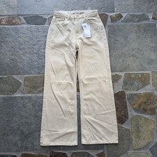 Bershka Join Life Ripped Wide-Leg Jeans Cream...