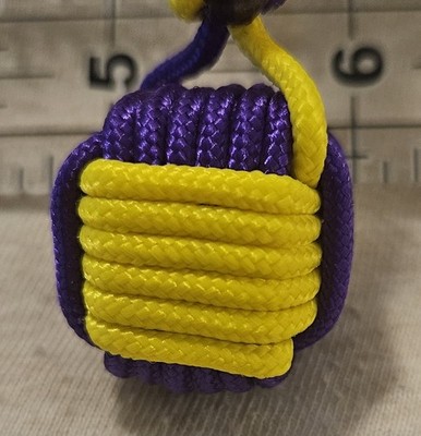 275 Paracord Dice Core Decorative Monkey's Fist 4-1/2 Inches Long, Key Fob/Chain