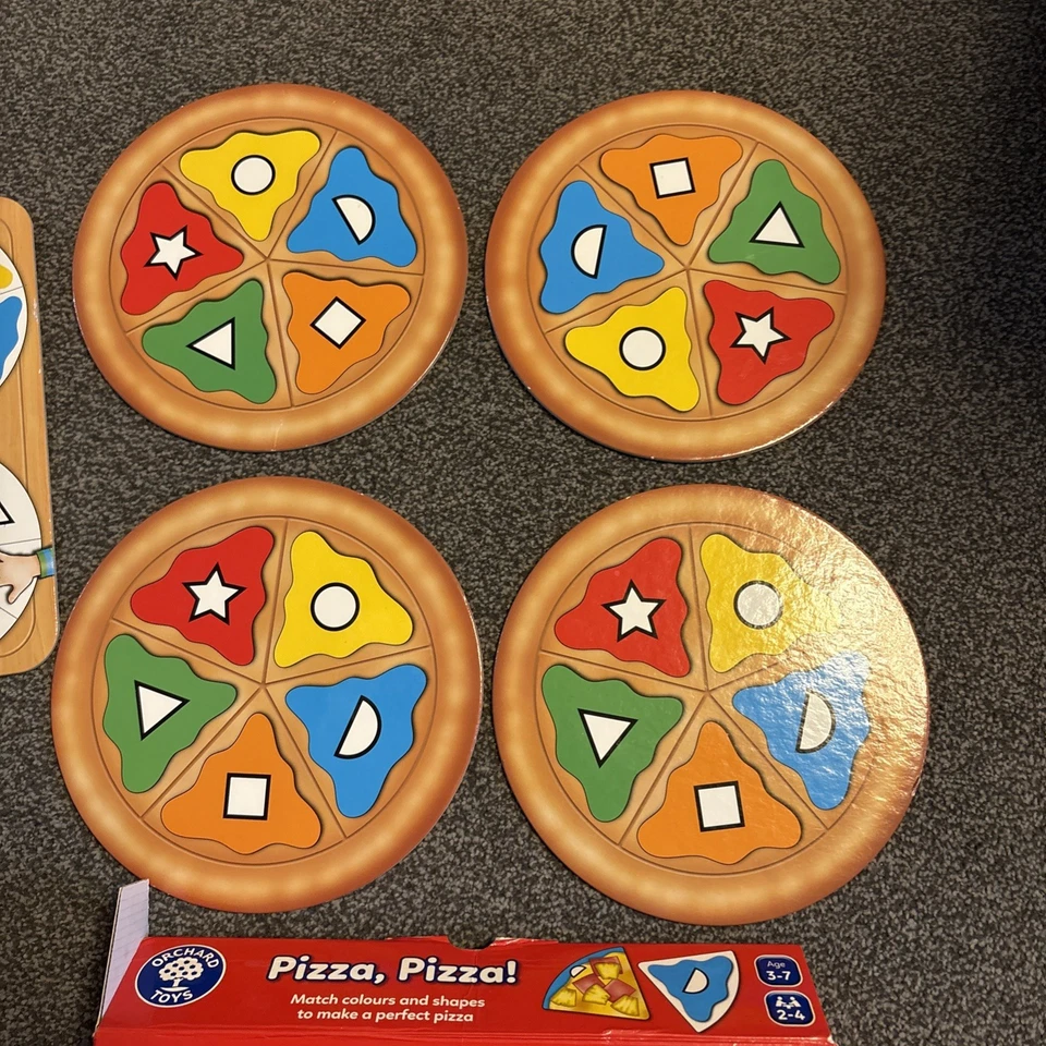 Pizza Pizza Shape And Colour Matching Board Game For Children Age 3-7 - image 4 of 4