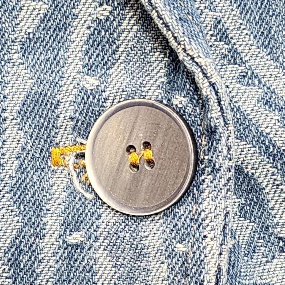 Chaqueta Solitaria Mujer M Azul Denim Estampado Paisley Blazer Boho Boho  Foto 2 de 4