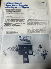 Synertek Systems Sym-1 Single Board Computer Wschematicoriginal Box