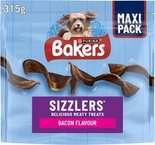 BAKERS Sizzlers Bacon Dog Treats 315g (Pack of 3) 48.13 per kilo