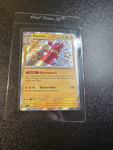 Pawmot 144/091 Baby Shiny, Paldean Fates, Pokemon, NM+
