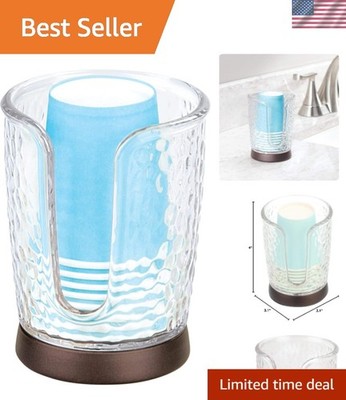 Durable Free-Standing Cup Holder for Bathrooms and Countertops   Includes Cups