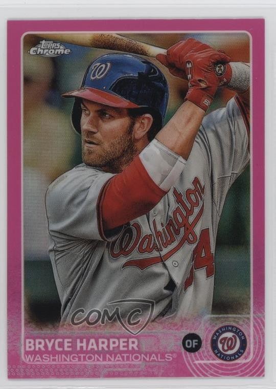 2015 Topps Chrome Pink Refractor Bryce Harper #81 0g45